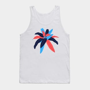 RED BLUE LEAVES Tank Top